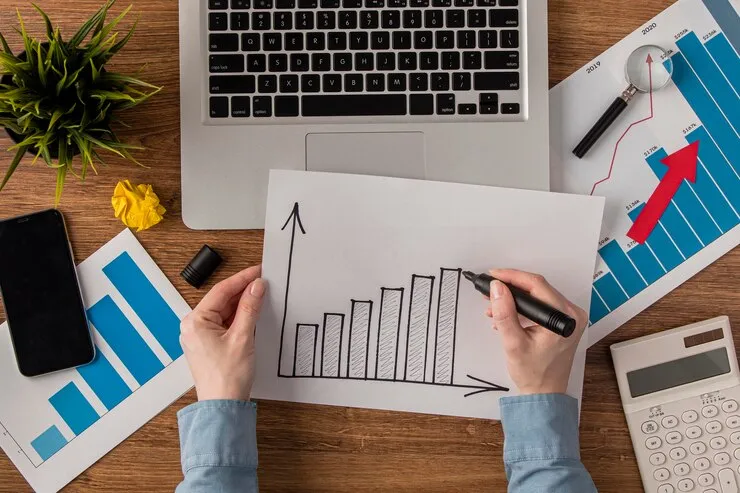 Graph displaying email marketing data analytics showing engagement and ROI