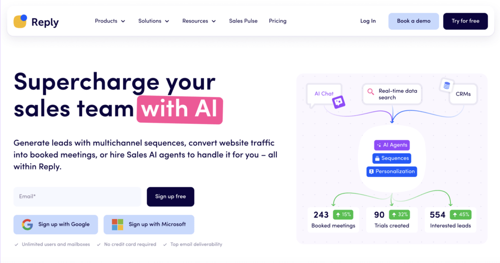 dashboard replay cold email software