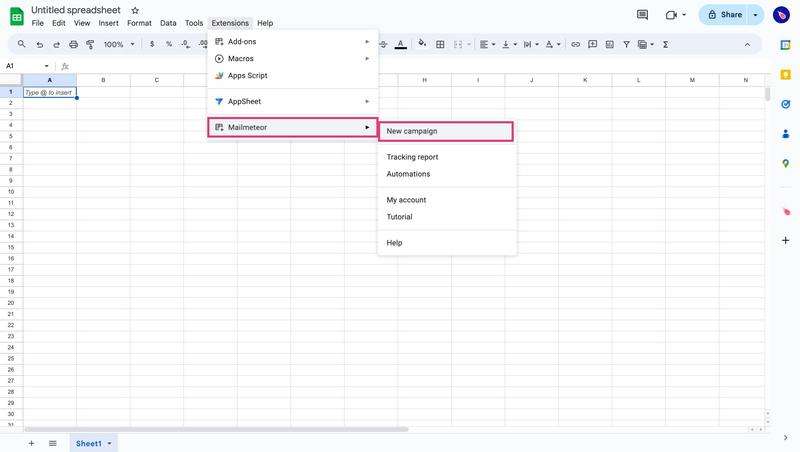 google sheet