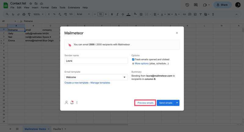 cta in mailmeteor