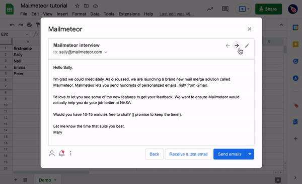 cta in mailmeteor
