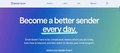 Sender Score dashboard