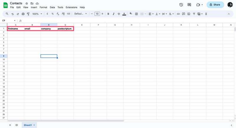 google sheet