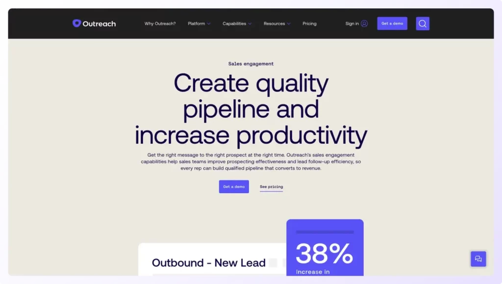 outreac.io dashboard